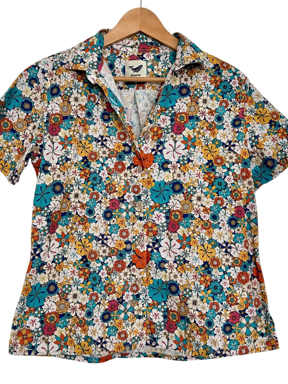 Yuime floral Hawaiian shirt sz M